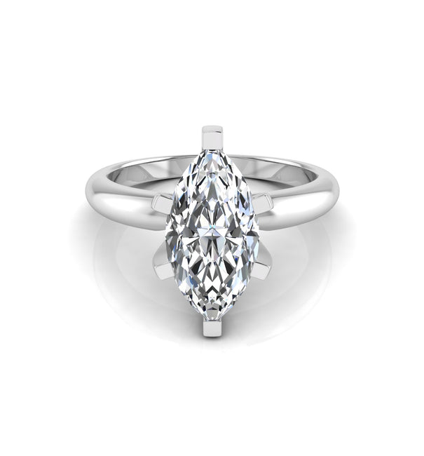 Marquise Moissanite Classic Solitaire Ring For Women