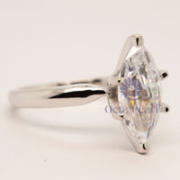 Marquise Moissanite Classic Solitaire Ring For Women