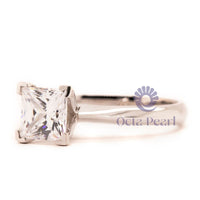 Princess Moissanite Daily Wear Classic Solitaire Ring