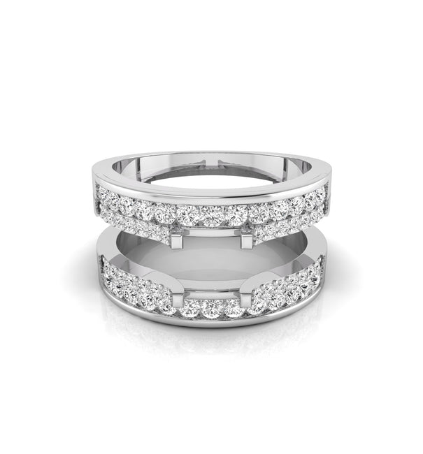 Round Moissanite Enhancer Guard Band For Women