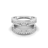 Round Moissanite Enhancer Guard Band For Women