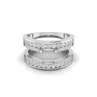 Round Moissanite Enhancer Guard Band For Women