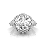 Old European Cut Moissanite Art deco Edwardian Ring