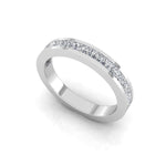 Channel Setting Princess CZ Stone Half Eternity Band