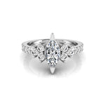 Marquise Cut CZ Seven Stone With Accent Ring