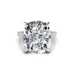 Cushion & Round Moissanite Wedding Promise Ring