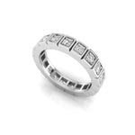 Round Moissanite Stacking Eternity Wedding Band