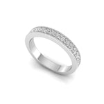 Round Moissanite Half Eternity Band For Women