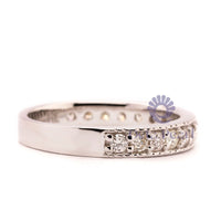 Round Moissanite Half Eternity Band For Women