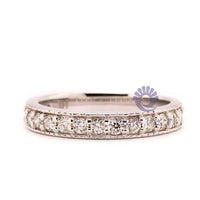 Round Moissanite Half Eternity Band For Women