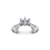 Marquise & Round CZ Stone Tiara Curved Ring