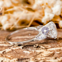 Round & Tapered Baguette CZ Stone Past Present Future Ring