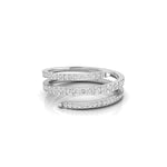 Round Moissanite Spiral Finger Wrap Eternity Band