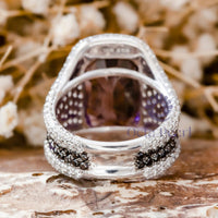 Purple Cushion CZ Stone Cocktail Party Wear Ring