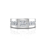 Men's Princess CZ Stone Channel Setting Band Ring