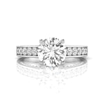 Round Moissanite Wedding Anniversary Ring