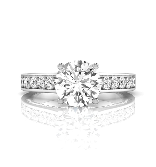 Round Moissanite Wedding Anniversary Ring