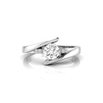 Round Moissanite Bypass Shank Five Stone Ring