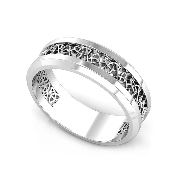 Men Or Women's Wedding Anniversary Gift Trinity Celtic Knot Love Band Ring