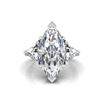 Marquise & Triangle CZ Stone Past Present Future Ring