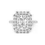 round Cut Moissanite Halo Wedding Anniversary Gift Ring For Women