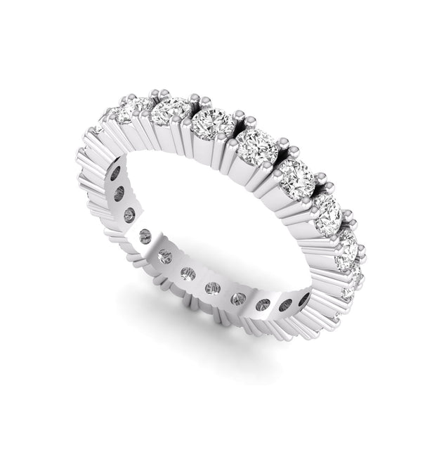 Moissanite Round Cut Full Eternity Stacking Wedding Band For Ladies