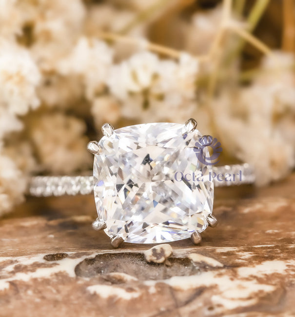 Cushion Cut Moissanite Wedding Engagement Ring For Women- 3.8 CT alternate