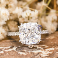 Cushion Cut Moissanite Wedding Engagement Ring For Women