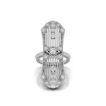 Round Moissanite Antique Openwork Edwardian Ring