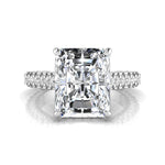 Radiant & Round Cut Moissanite Hidden Halo Ring