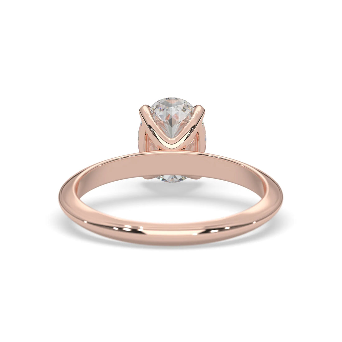 OctaPearl Oval Cut Solitaire Engagement Ring