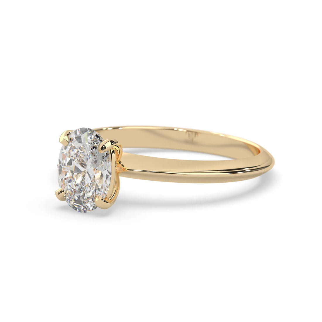 OctaPearl Oval Cut Solitaire Engagement Ring
