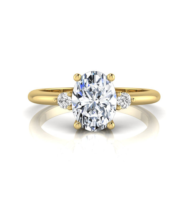 Marquise Moissanite Bypass Tension Set Criss Cross Ring