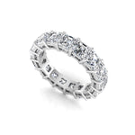 Asscher Cut CZ Stone Eternity Band For Wedding