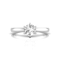 6 Prong Classic Round Moissanite Solitaire Ring