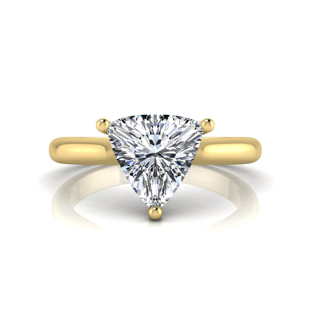 Trillion Moissanite Classic Solitaire Engagement Ring