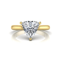 Trillion Moissanite Classic Solitaire Engagement Ring