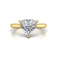 Trillion Moissanite Classic Solitaire Engagement Ring