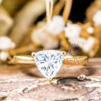 Trillion Moissanite Classic Solitaire Engagement Ring