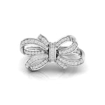 Round Moissanite Bow Knot Ring For Women