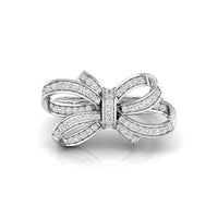 Round Moissanite Bow Knot Ring For Women
