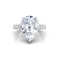 Pear & Round Moissanite Engagement Ring For Women