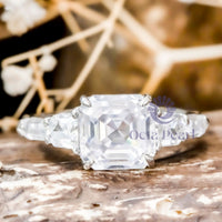 Asscher & Fancy Shape CZ Five Stone Engagement Ring