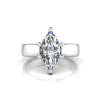 Marquise Moissanite Solitaire Wedding Anniversary Ring