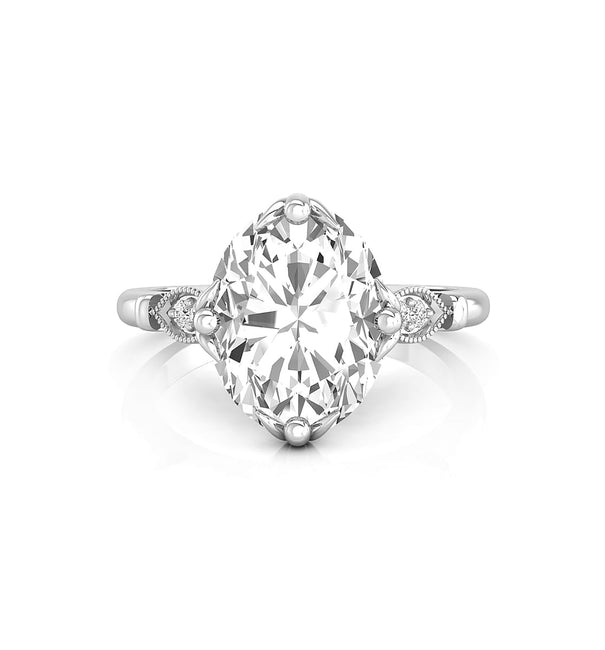 Five Stone Oval & Round Cut Moissanite Anniversary Gift Ring For Wife