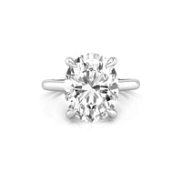 Oval Cut Moissanite Pointed Solitaire Engagement Proposal Ring For Bridal