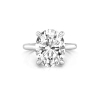 Oval Cut Moissanite Pointed Solitaire Engagement Proposal Ring For Bridal