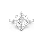 Asscher Cut Moissanite Solitaire Wedding Anniversary Gift Ring For Wife