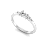 Round Moissanite Dianty Minimalist Promise Ring