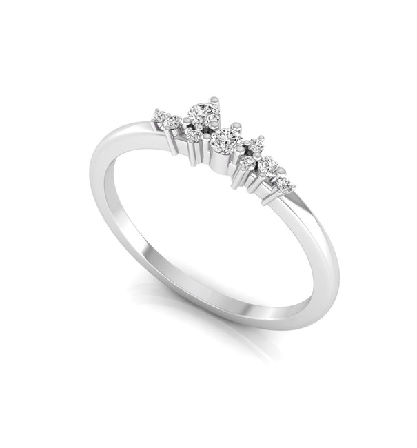 Round Moissanite Dianty Minimalist Promise Ring